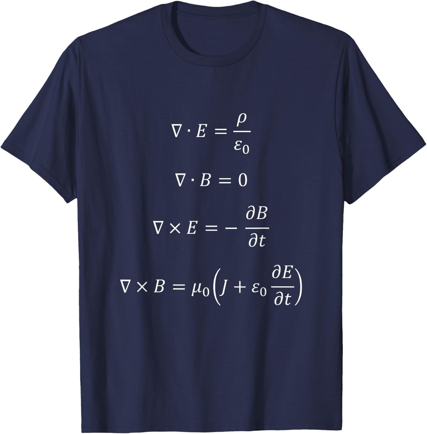 Maxwell's Equations | Nerdy Science Physics T-Shirt - T-Shirt | Navy