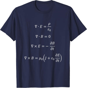 Maxwell's Equations | Nerdy Science Physics T-Shirt - T-Shirt | Navy