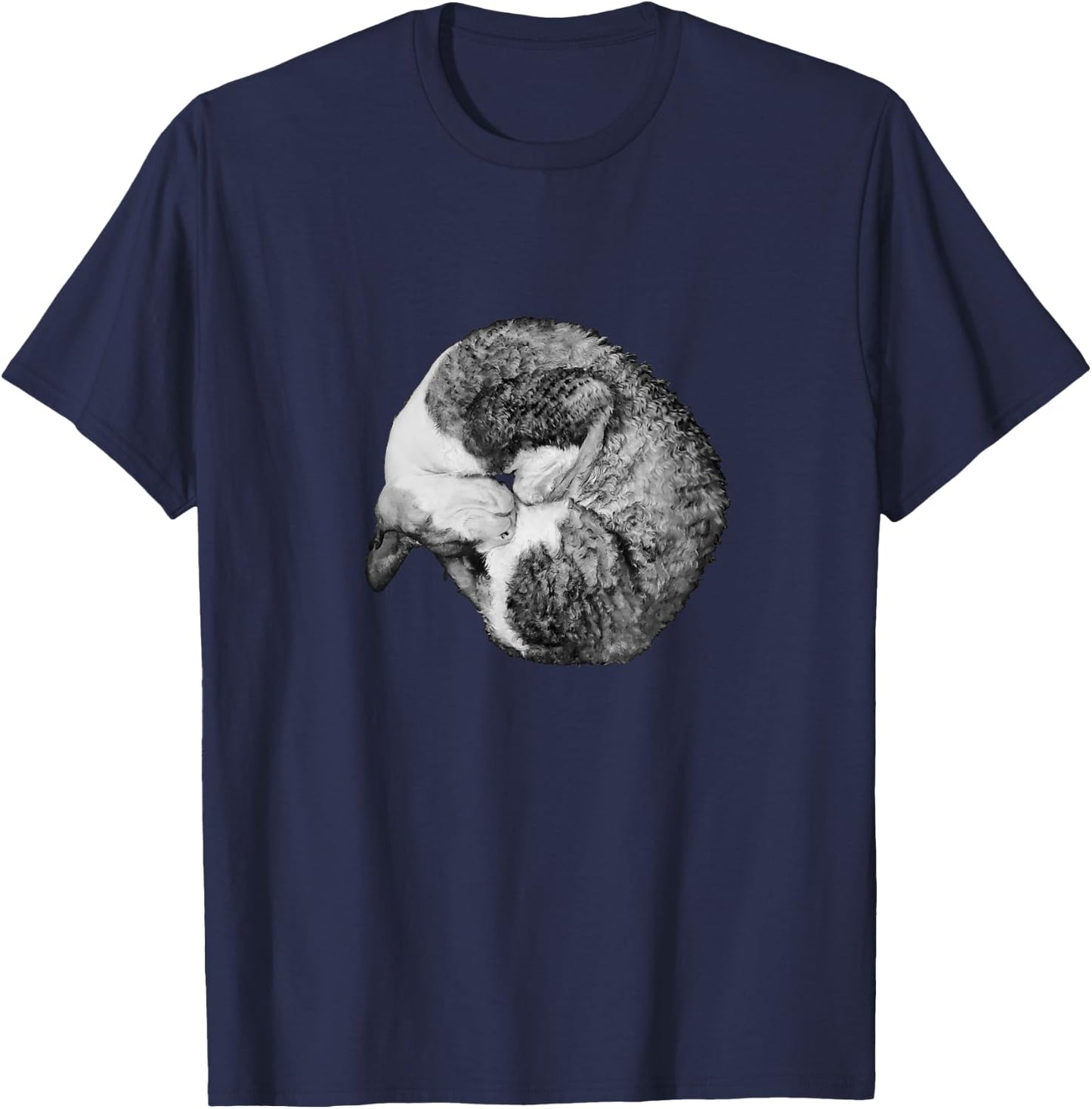 Adorable Wrap Around Cat Cornish Rex Men Women Kids T-Shirt - T-Shirt | Navy