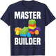 Cool Master Builder Funny Building Blocks Gift Men Women T-Shirt - T-Shirt | Navy
