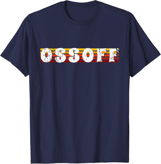 Jon Ossoff Senator Ossoff Retro Georgia Runoff Vintage T-Shirt - T-Shirt | Navy