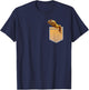 Funny Uromastyx Agame In Pocket T-Shirt - T-Shirt | Navy