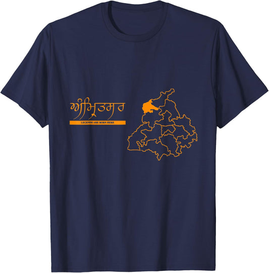 Amritsar-Legend are Born T-Shirt - T-Shirt | Navy