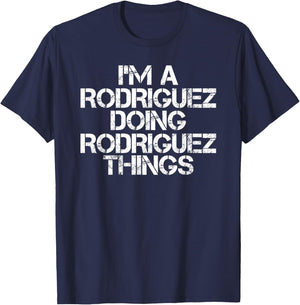 RODRIGUEZ Funny Surname Family Tree Birthday Reunion Gift T-Shirt - T-Shirt | Navy