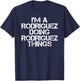 RODRIGUEZ Funny Surname Family Tree Birthday Reunion Gift T-Shirt - T-Shirt | Navy