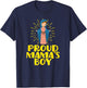 Proud Mama's Our Lady Blessed Cute Catholic Boy Men T-Shirt - T-Shirt | Navy