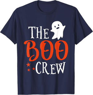 The Boo Crew Shirt - Scary Cute Ghost Halloween T-Shirt - T-Shirt | Navy