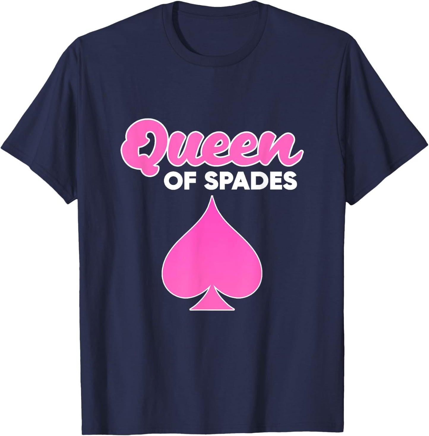 Spades Card Game Queen Spades T-Shirt - T-Shirt | Navy