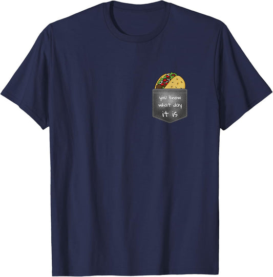 Taco Tuesday - Pocket Taco T-Shirt - T-Shirt | Navy