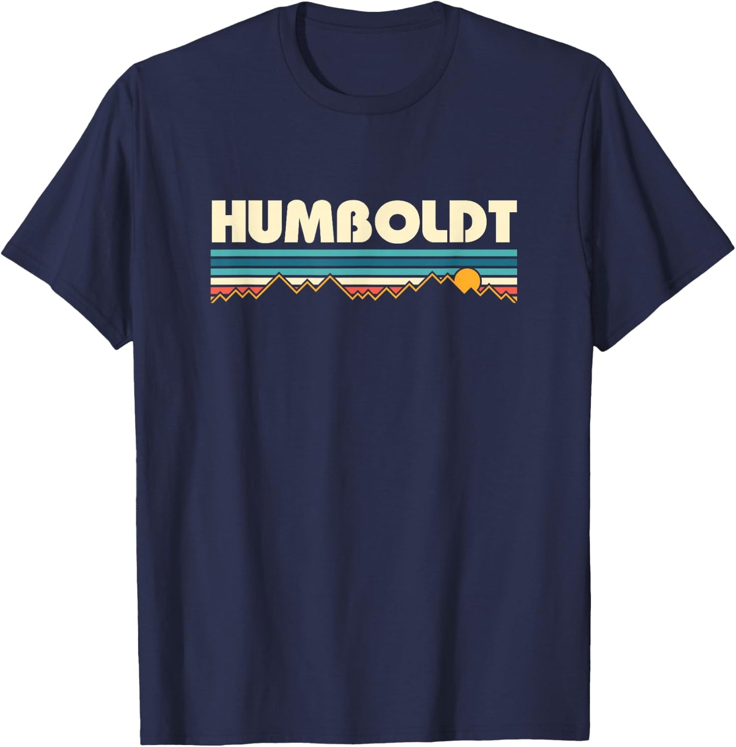 Vintage Humboldt California Mountain Retro T-Shirt - T-Shirt | Navy