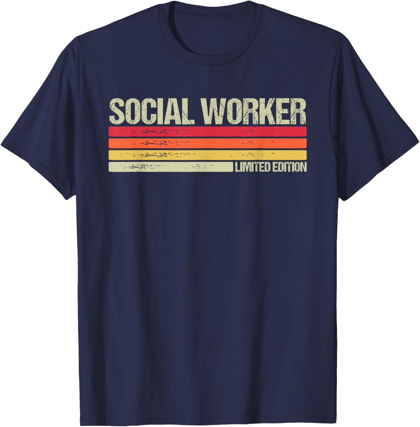 Social Worker Limited Edition Appreciation Thank You Graphic T-Shirt - T-Shirt | Navy