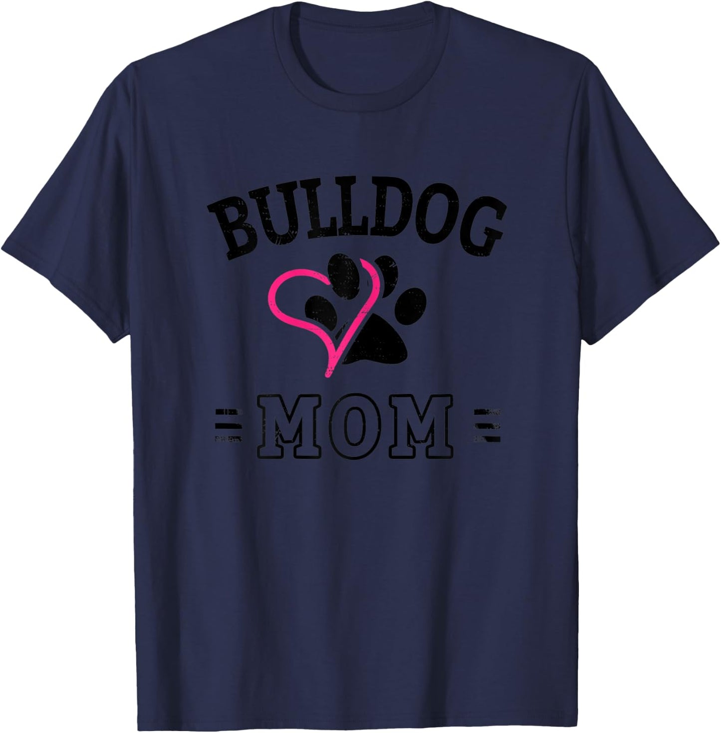 Bulldog Mom T-Shirt - T-Shirt | Navy