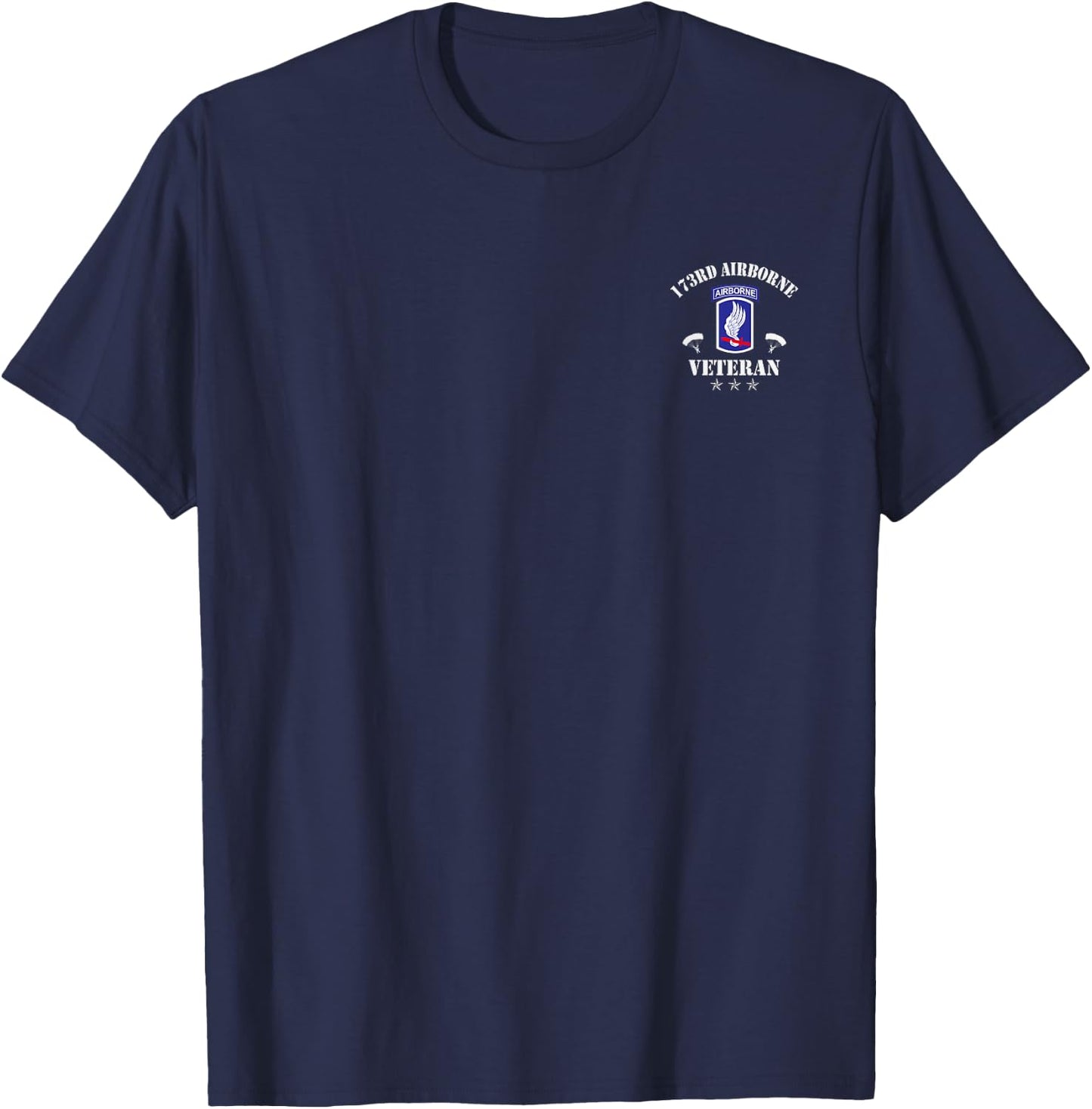 173rd Airborne Brigade Flag Veteran Airborne Paratrooper T-Shirt - T-Shirt | Navy
