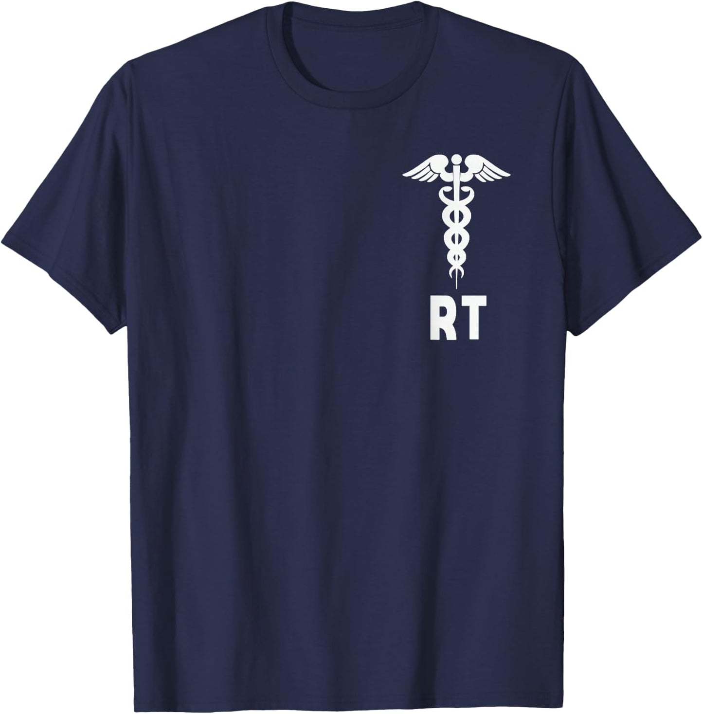 Respiratory Therapist RT Caduceus Medical Symbol Gift T-Shirt - T-Shirt | Navy