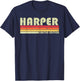 HARPER Surname Funny Retro Vintage 80s 90s Birthday Reunion T-Shirt - T-Shirt | Navy