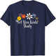 Floral Artwork Art, Not Slim Kinda Shady Saying Flowers T-Shirt - T-Shirt | Navy
