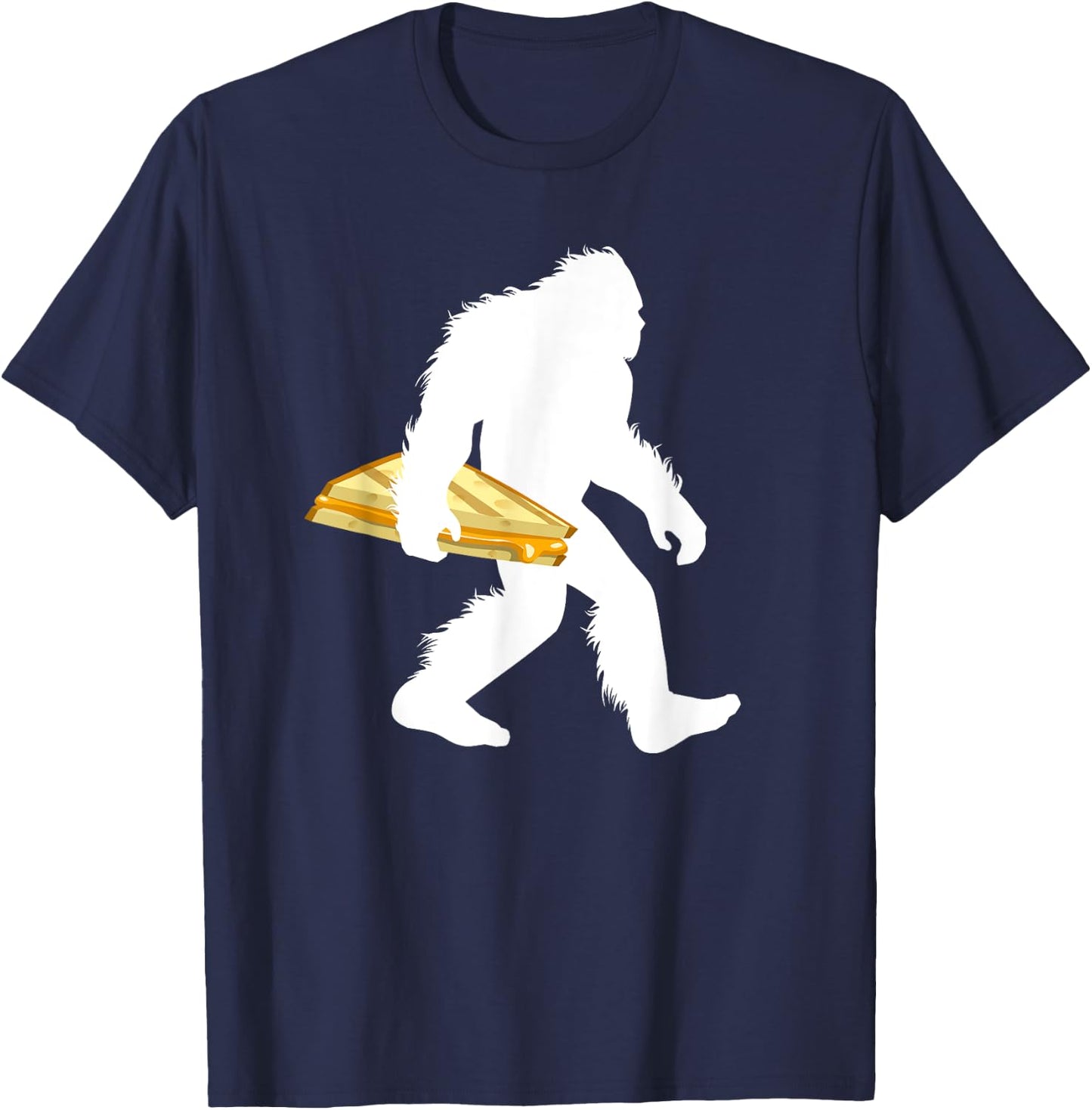 Bigfoot With Grilled Cheese Sasquatch Sandwich T-Shirt - T-Shirt | Navy