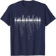 Soundtrack Audio Waves Reflection Graffiti Drops Music Lover T-Shirt - T-Shirt | Navy