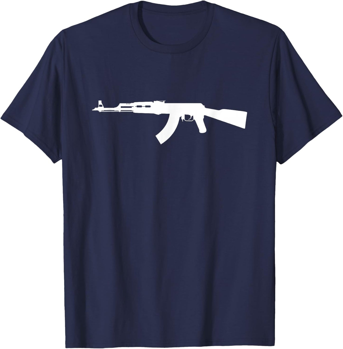 AK47 Kalashnikov Black -Adults T-Shirt - T-Shirt | Navy