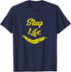 Slug Life Yellow Banana Slug Distressed T-Shirt - T-Shirt | Navy