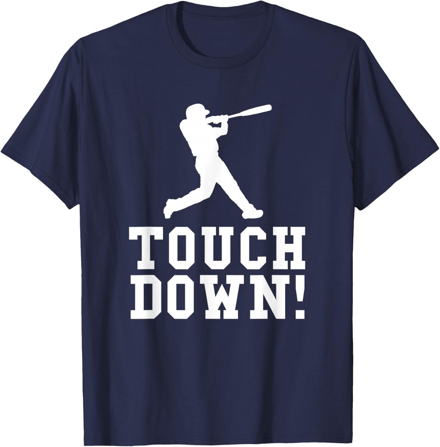 Funny Touchdown Baseball Football Sports Gift T-Shirt - T-Shirt | Navy