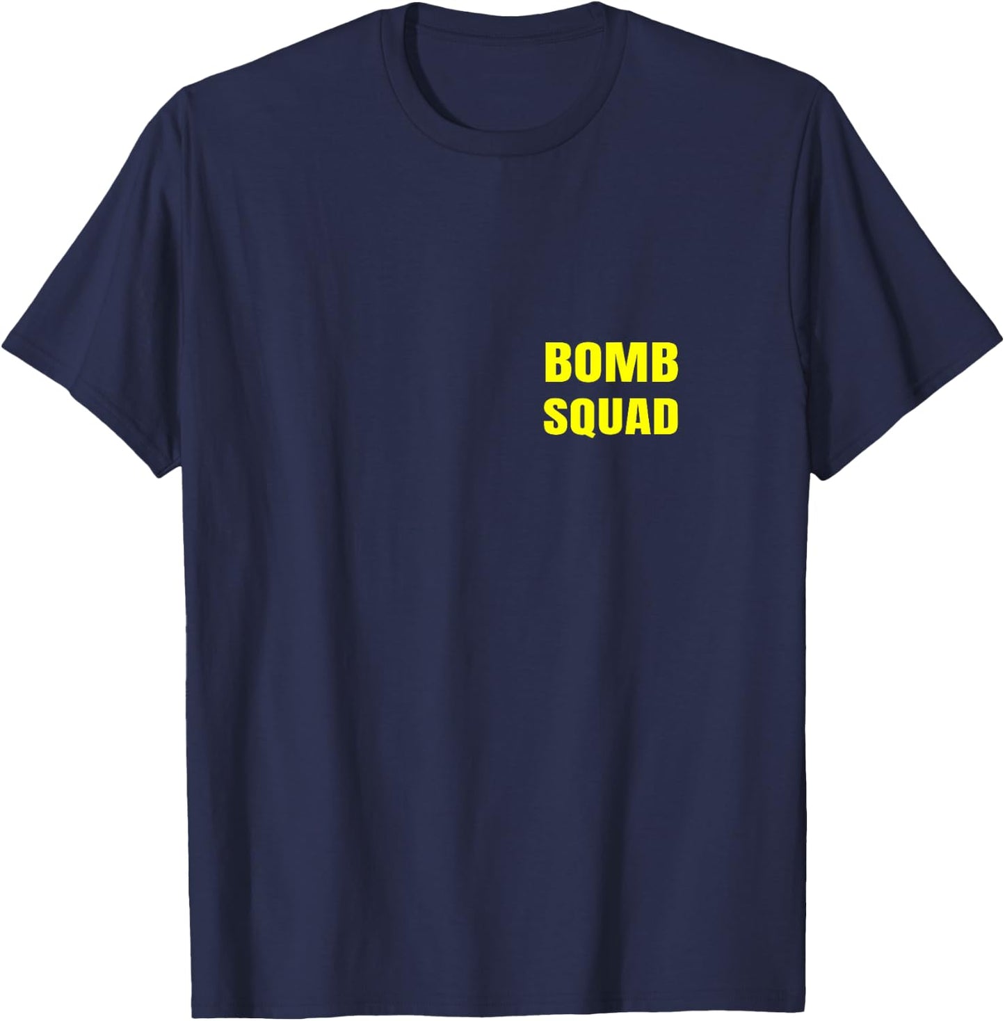 Bomb Squad Front And Back Dual Side Print Police Uniform T-Shirt - T-Shirt | Navy
