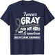 I Wear Gray For My Hero My Grandson Brain Cancer Awareness T-Shirt - T-Shirt | Navy