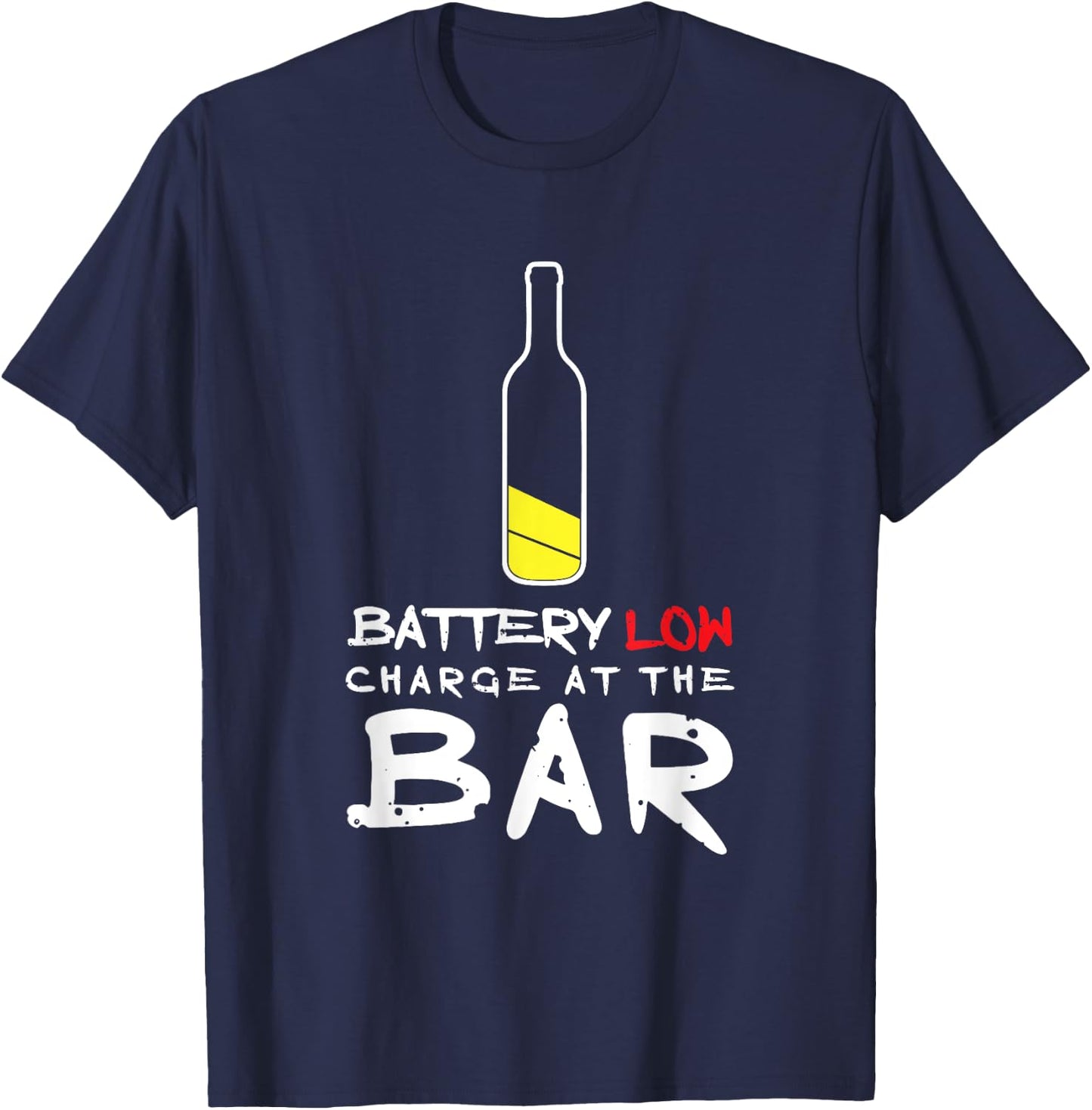 Funny Beer Drinking Charge at the Bar Alcohol Shirt T-Shirt - T-Shirt | Navy