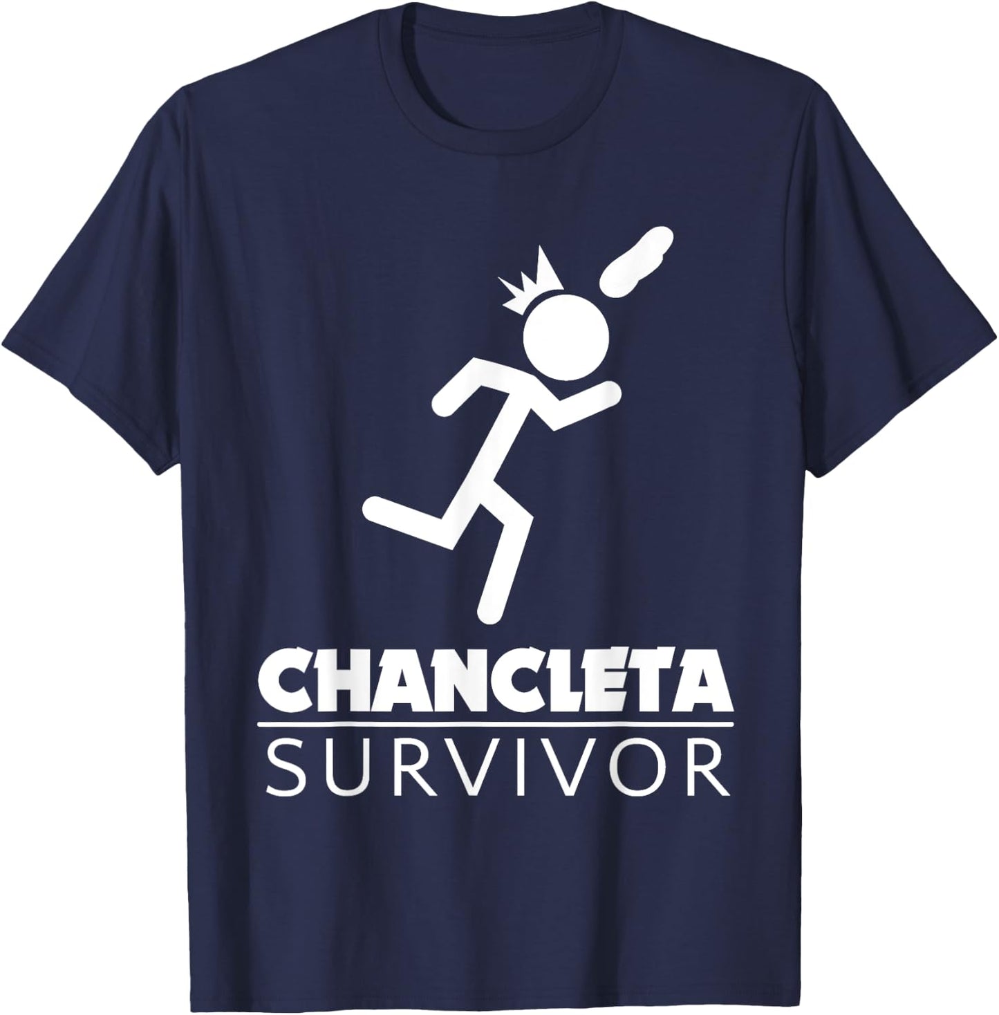 Chancleta Survivor - Puerto Rican Culture - Gift T-Shirt - T-Shirt | Navy
