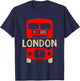 London Souvenir - London Bus Double Decker Bus Driver T-Shirt - T-Shirt | Navy