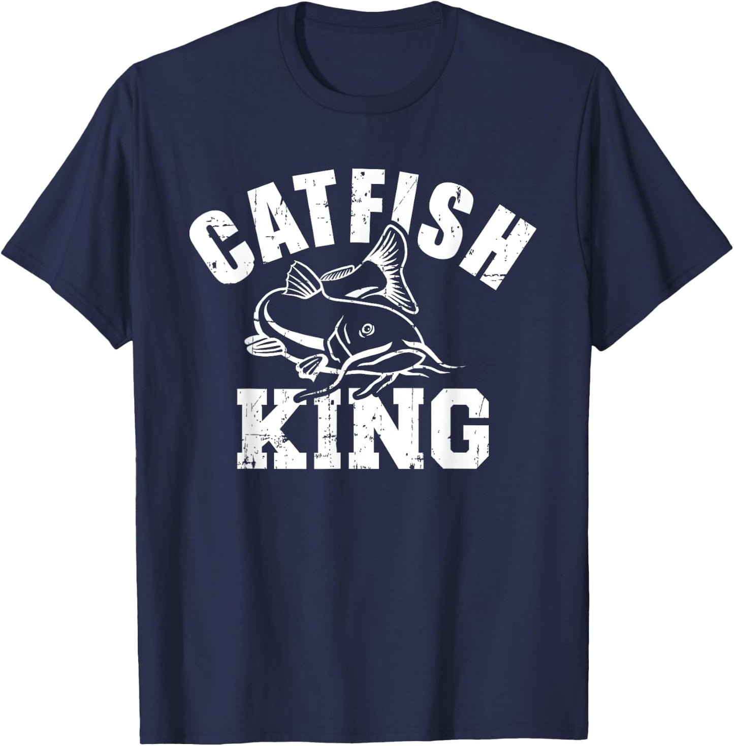 Catfish King Fishing T-Shirt - T-Shirt | Navy