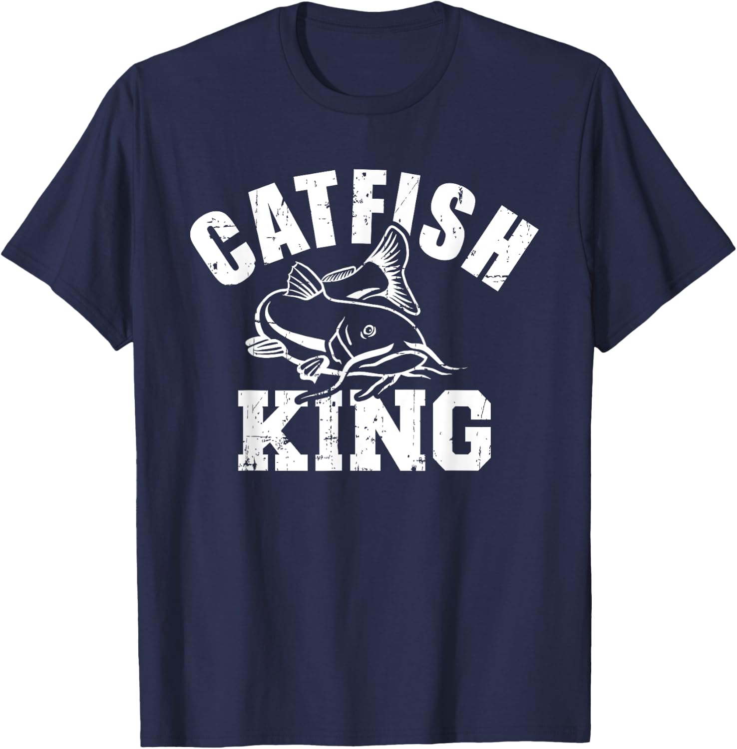 Catfish King Fishing T-Shirt - T-Shirt | Navy