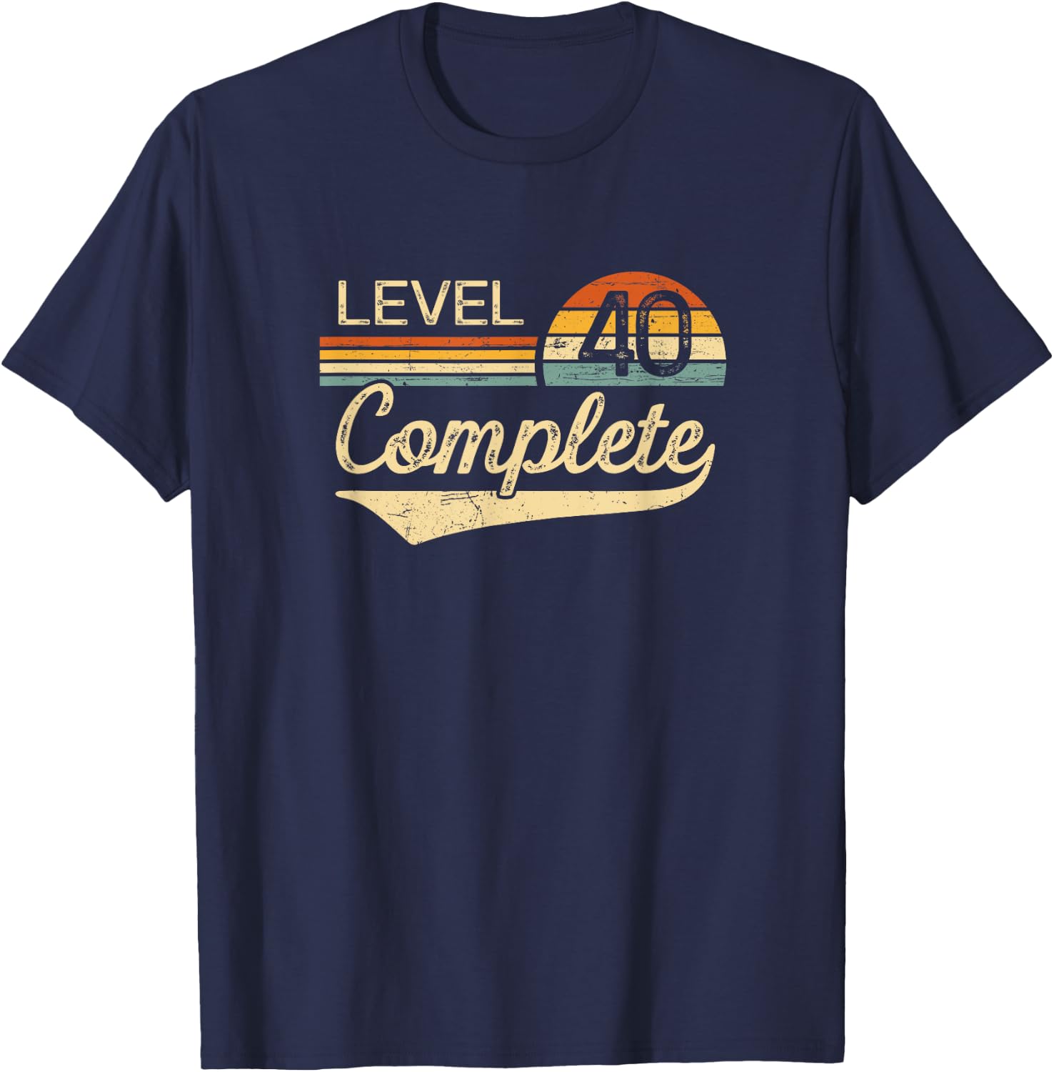 Level 40 Complete Vintage 40th Wedding Anniversary T-Shirt - T-Shirt | Navy