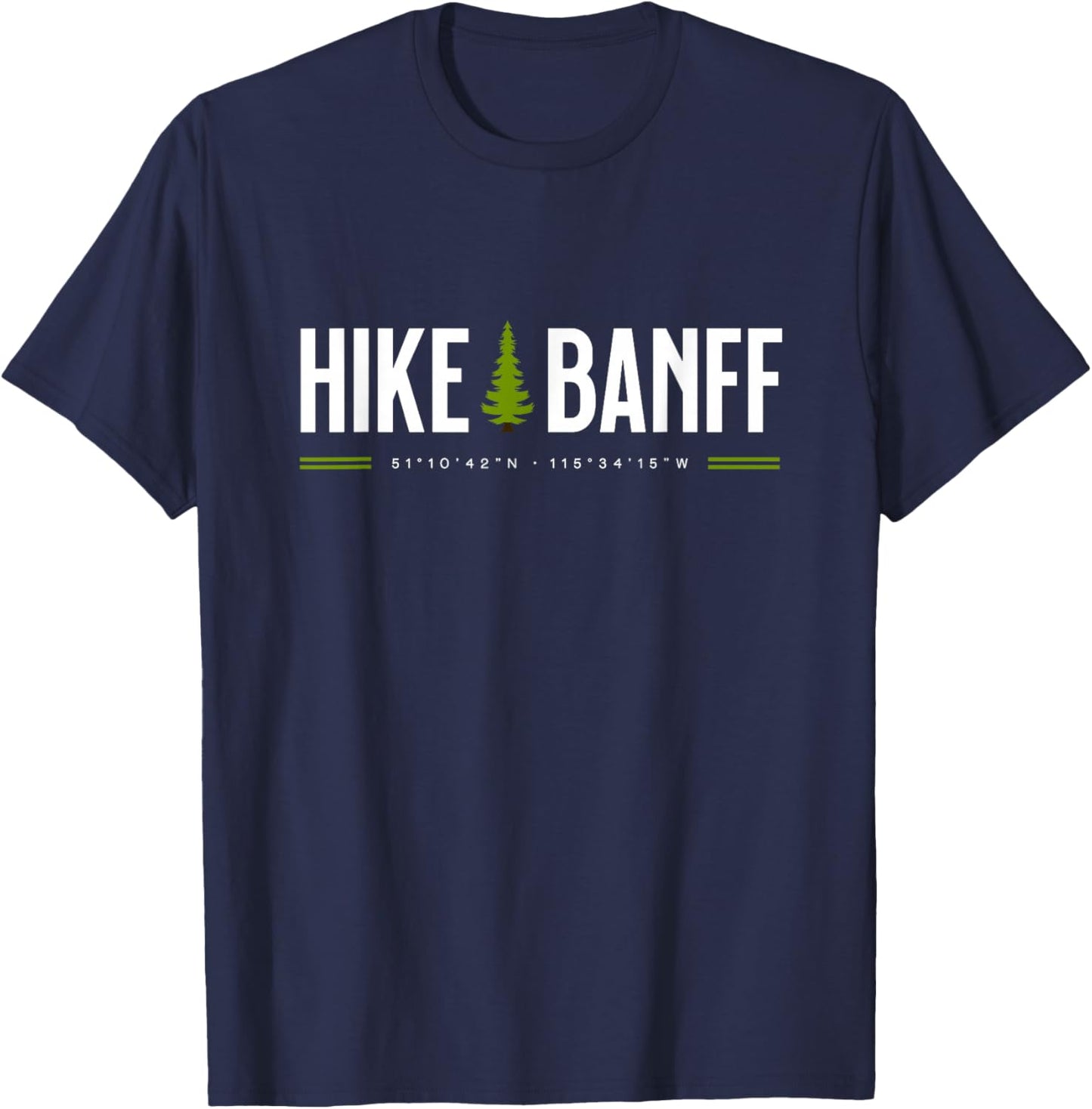 Banff Alberta Canada Hike Tree Graphic T-Shirt - T-Shirt | Navy