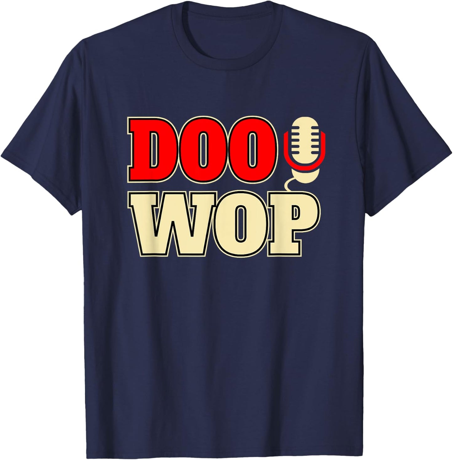 Doo Wop Shirt 50s Sock Hop Men Women Rockabilly Fifties T-Shirt - T-Shirt | Navy
