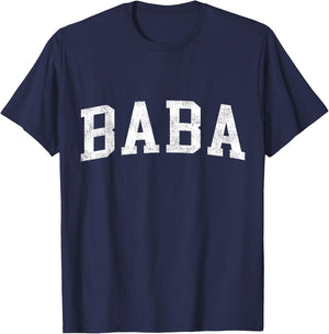 Baba Classic Bold Font Baba Birthday Gift T-Shirt - T-Shirt | Navy