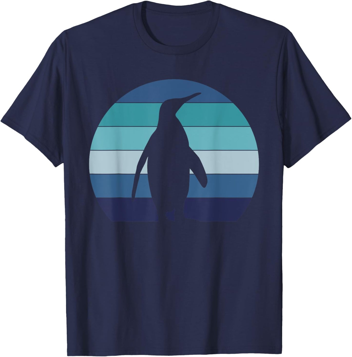 Antartica Animal Gift Retro Penguin T-Shirt - T-Shirt | Navy