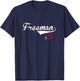 Freddie Freeman Vintage Gameday Los Angeles Baseball MLBPA T-Shirt - T-Shirt | Navy