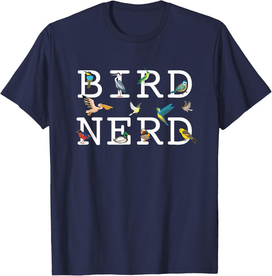 Cool Bird Lover Birdwatching Present Birdwatcher Birder T-Shirt - T-Shirt | Navy