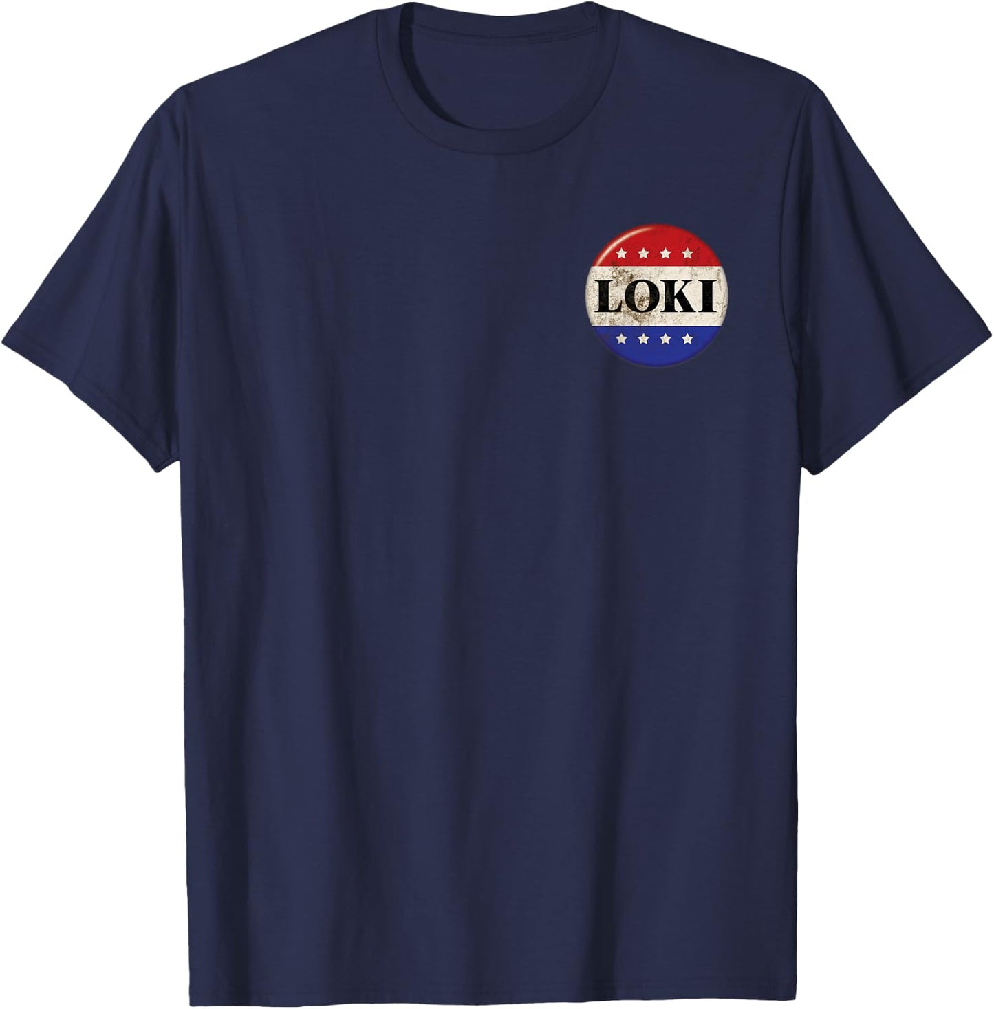 Marvel Loki President Loki Small Button T-Shirt - T-Shirt | Navy