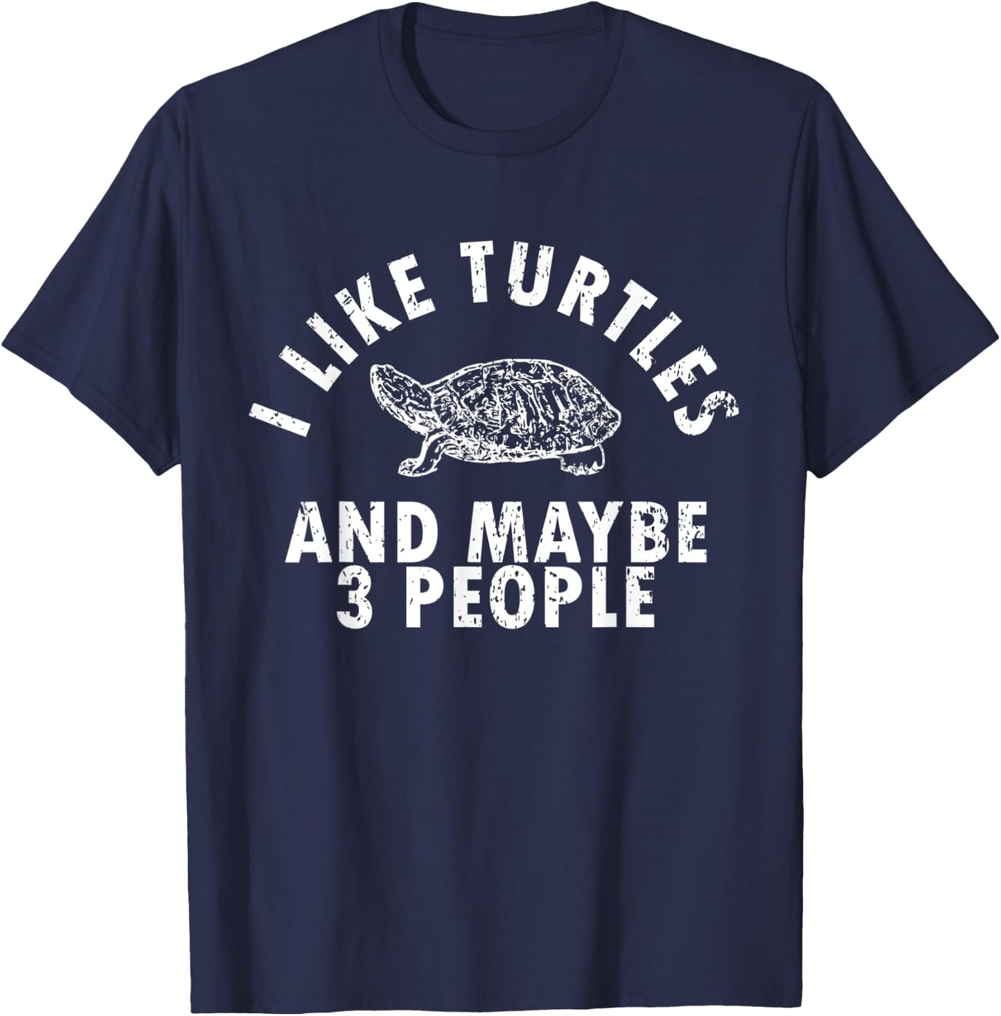 I Like Turtles Funny Gift Turtle Owner Pet Animal Friend T-Shirt - T-Shirt | Navy