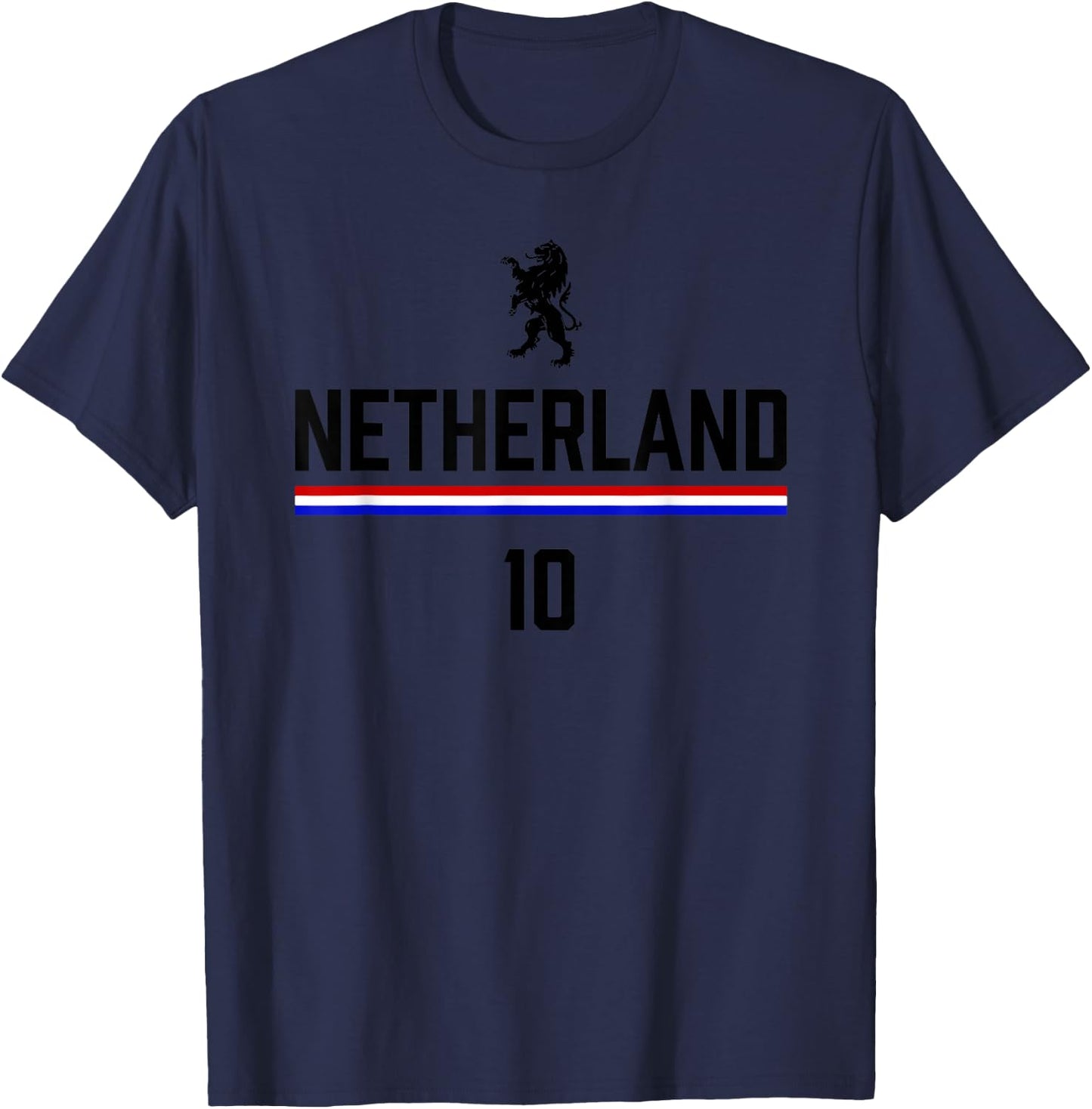 Netherlands Soccer Jersey, Oranje Football Holland T-Shirt - T-Shirt | Navy