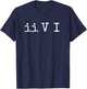 Two Five One II V I Jazz Chord Progress Music T-Shirt - T-Shirt | Navy