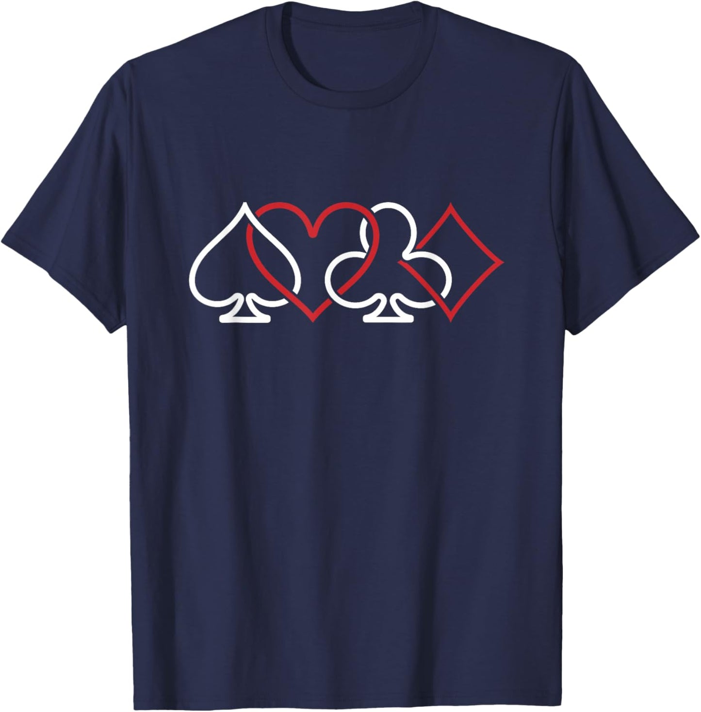 Poker Cards Gambler Texas Holdem - Gambling Poker T-Shirt - T-Shirt | Navy