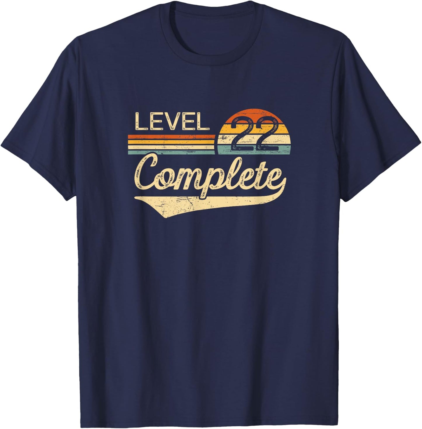 Level 22 Complete Vintage 22nd Wedding Anniversary T-Shirt - T-Shirt | Navy