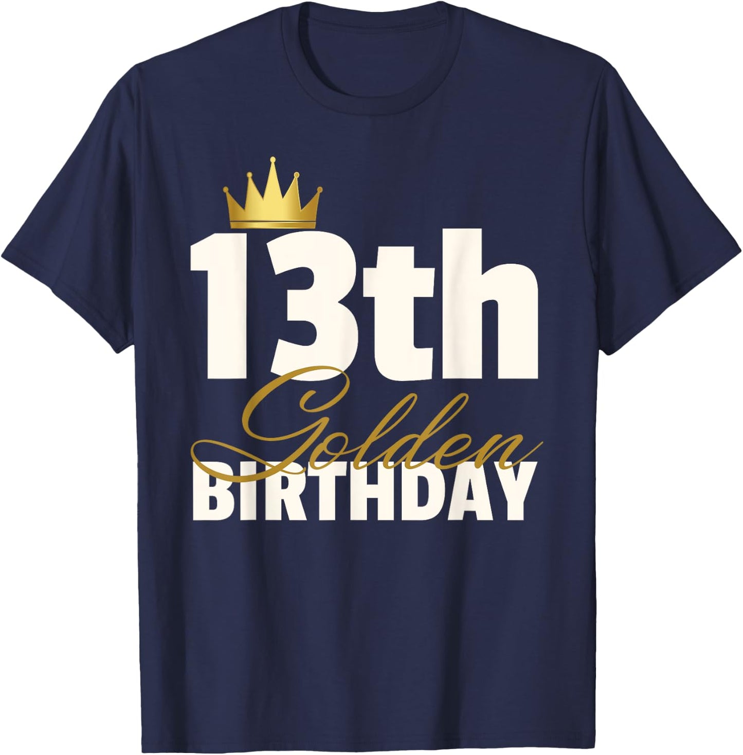 Hundredth Monkey Birthday 13th Golden Birthday -Youth Black T-Shirt - T-Shirt | Navy