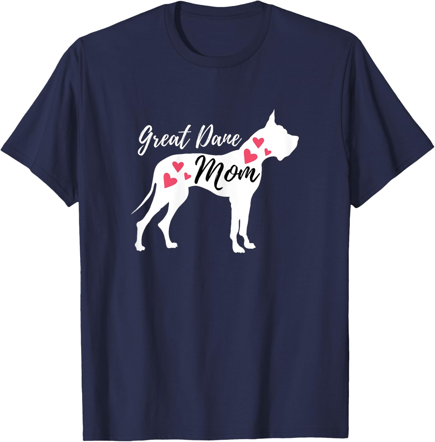 Great Dane Mom - German Mastiff Deutsche Dogge Dog Owner T-Shirt - T-Shirt | Navy
