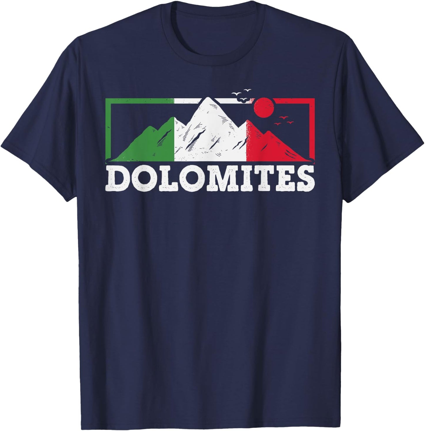 Dolomites Italian Flag T-Shirt - T-Shirt | Navy