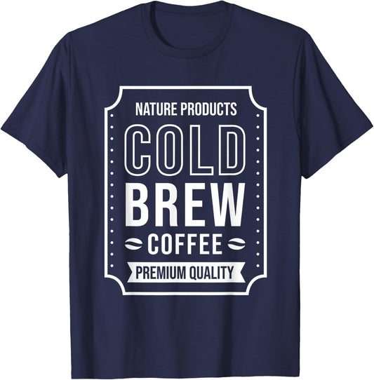 Cold Brew Coffee Halloween Matching Costume Group Couple T-Shirt - T-Shirt | Navy