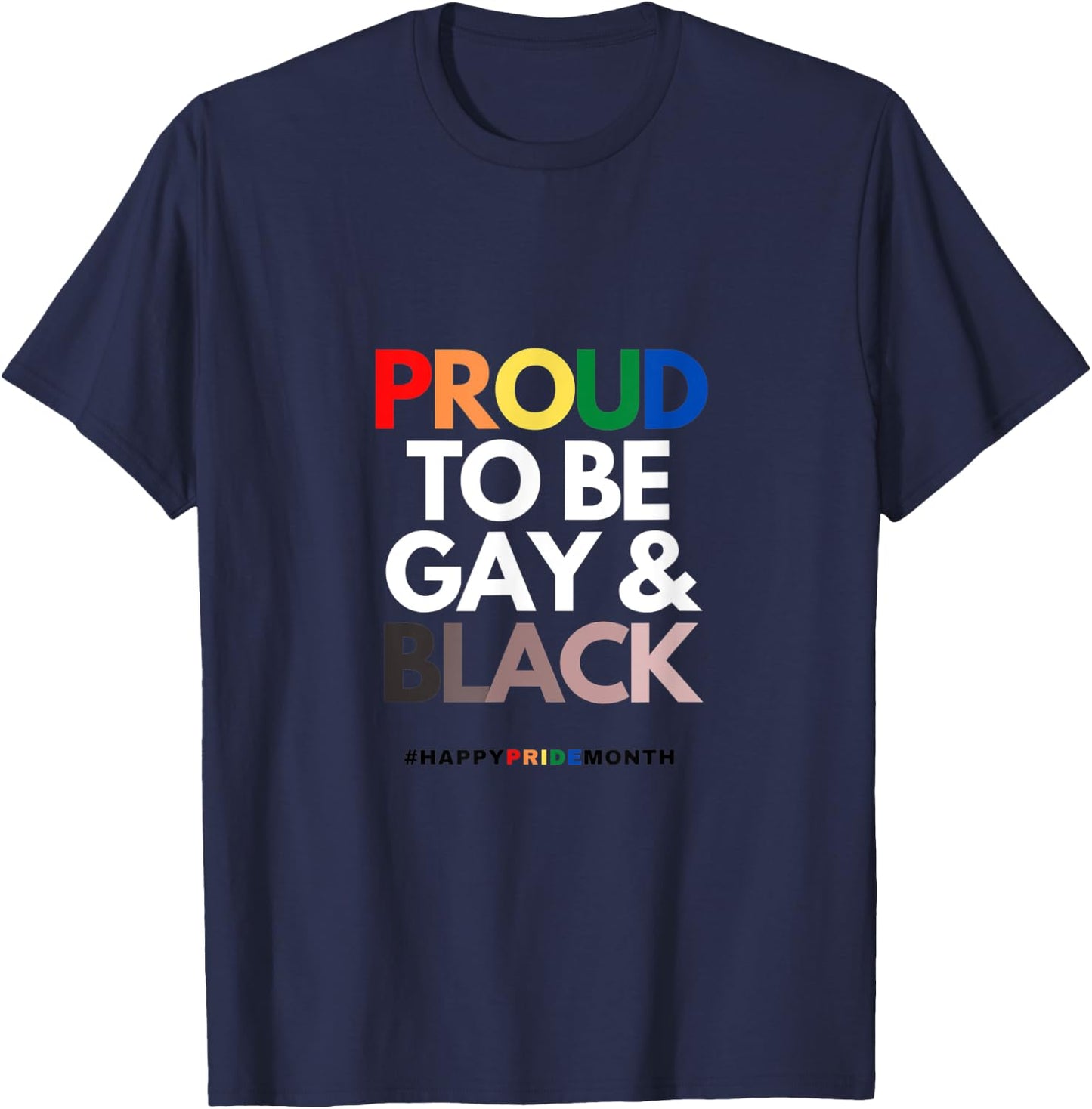 Gay and Black T-Shirt - T-Shirt | Navy